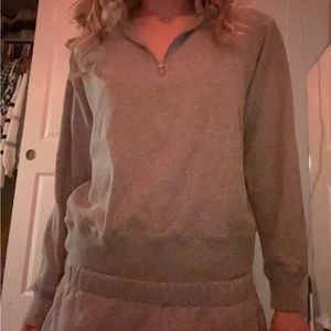 Brandy Melville Waffle Knit Quarter Zip